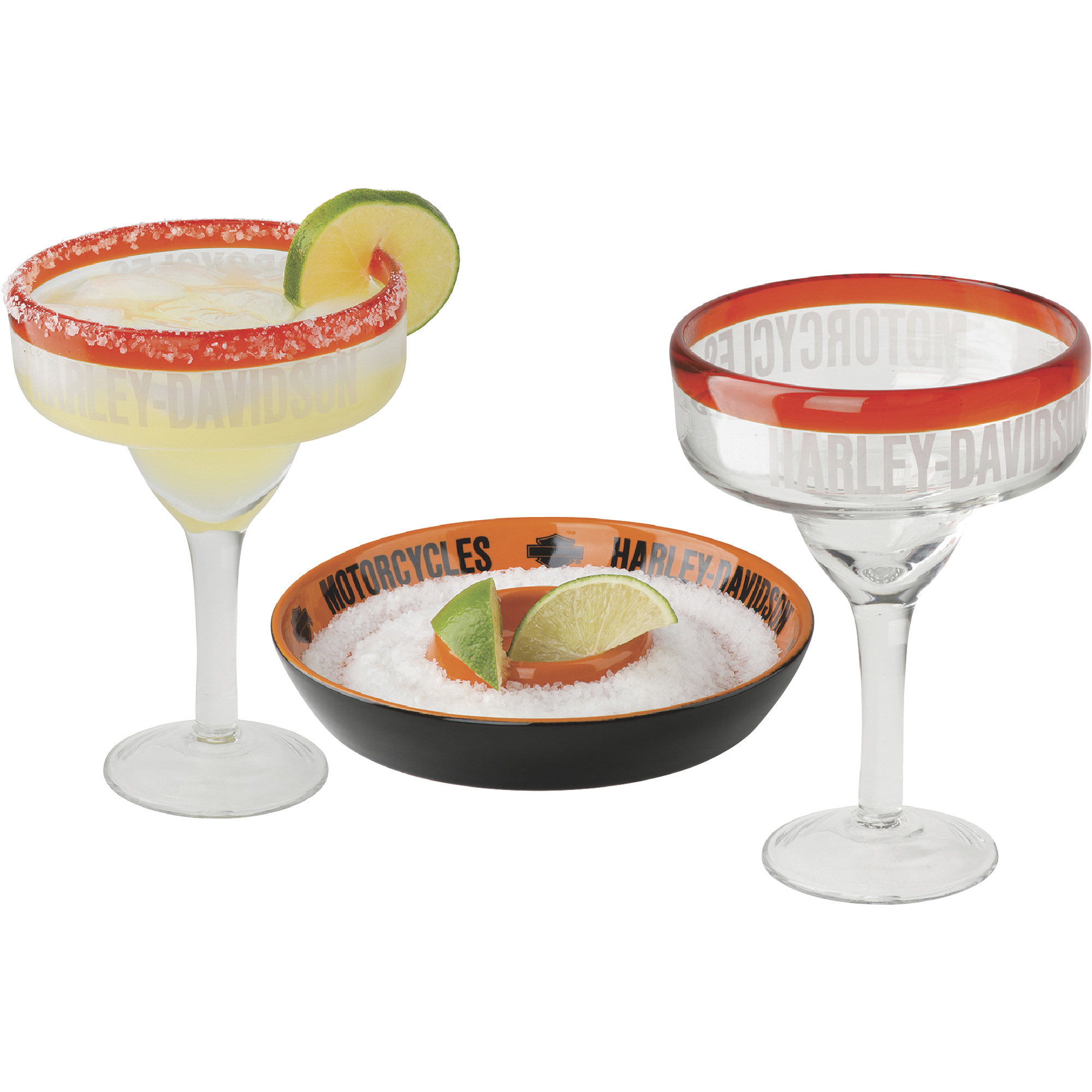 Harley-Davidson Margarita Glassware Set, Model# HDL-18790